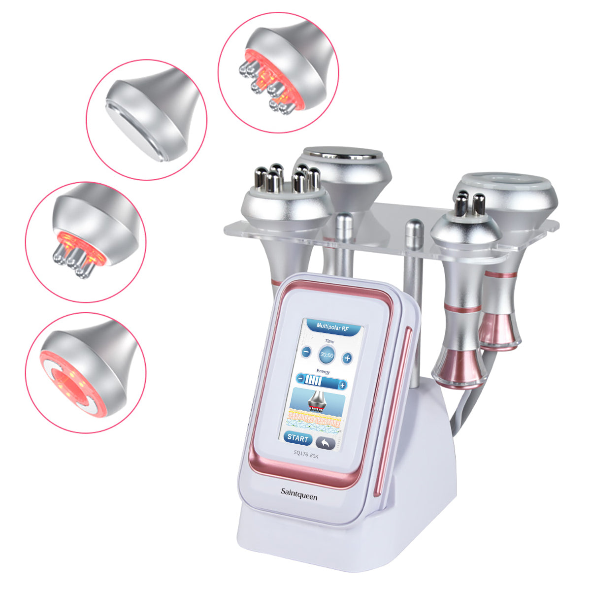 SQ176A Basic | Equipo de cavitación 80K 4 en 1 con RF multipolar y masaje de vacío Imagen principal del producto