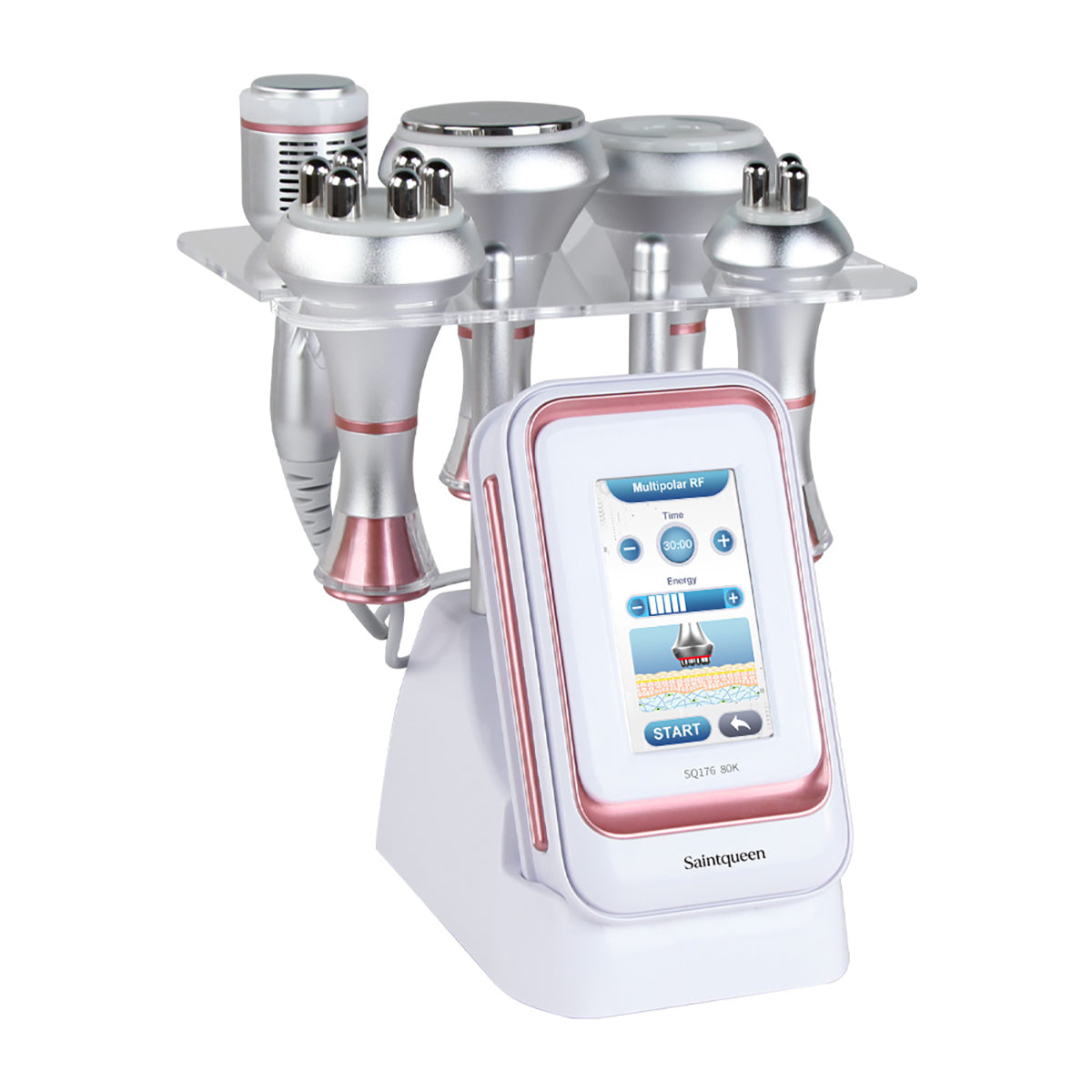 SQ176B Pro 5-in-1 80K cavitation machine with included attachments