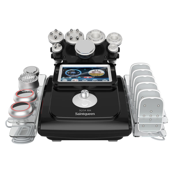 SQ154C Max | Equipo de cavitación 80K 11 en 1 con RF multipolar y masaje de vacío