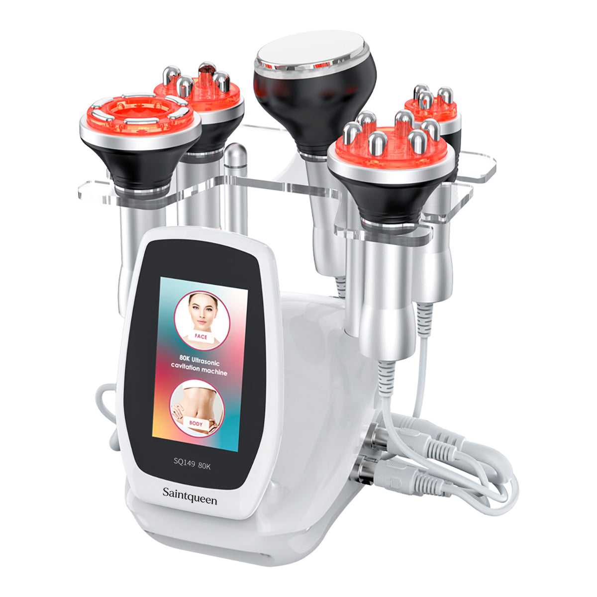 SQ149 Pro | Equipo de cavitación 80K 5 en 1 con RF multipolar y masaje de vacío