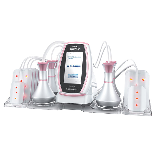 SQ54 Pro | Equipo de cavitación 80K 6 en 1 con RF multipolar y masaje de vacío
