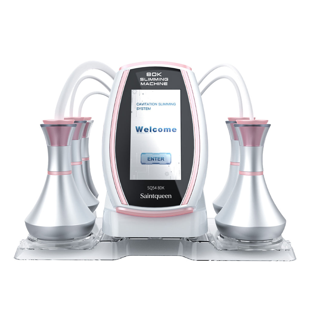 SQ54 Pro | Equipo de cavitación 80K 5 en 1 con RF multipolar y masaje de vacío