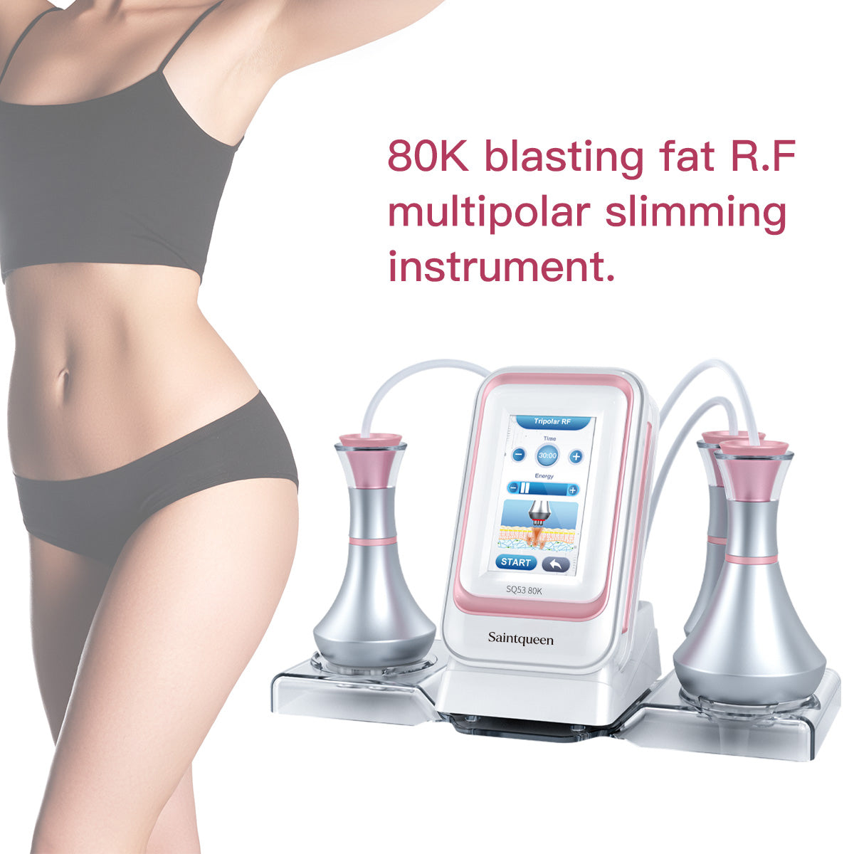 SQ53 Basic | Equipo de cavitación 80K 3 en 1 con RF multipolar