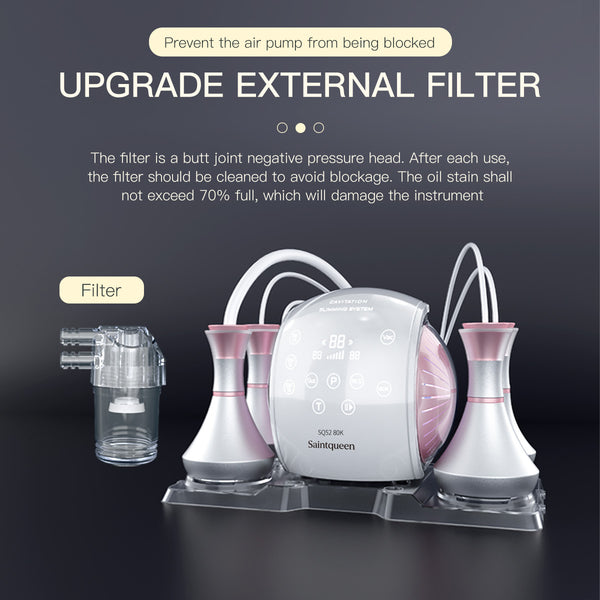 SQ52 Pro | Equipo de cavitación 80K 6 en 1 con RF multipolar y masaje de vacío