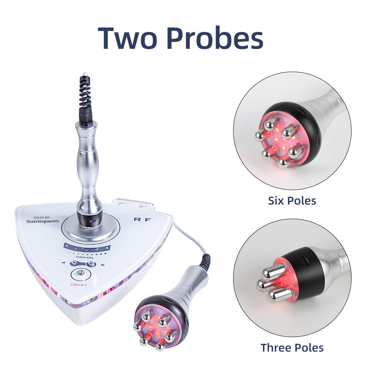 SQ19 Dispositivo RF para rostro y cuerpo con 2 sondas y luz roja
