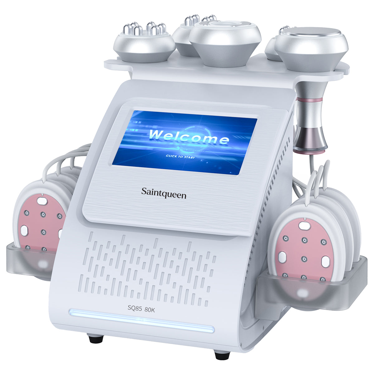 SQ85B Pro | Equipo de cavitación 80K 6 en 1 con RF multipolar y masaje de vacío