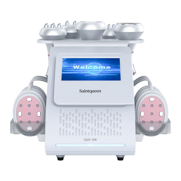 SQ85B Pro | Equipo de cavitación 80K 6 en 1 con RF multipolar y masaje de vacío