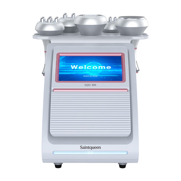 SQ92A Pro | Equipo de cavitación 80K 5 en 1 con RF multipolar y masaje de vacío