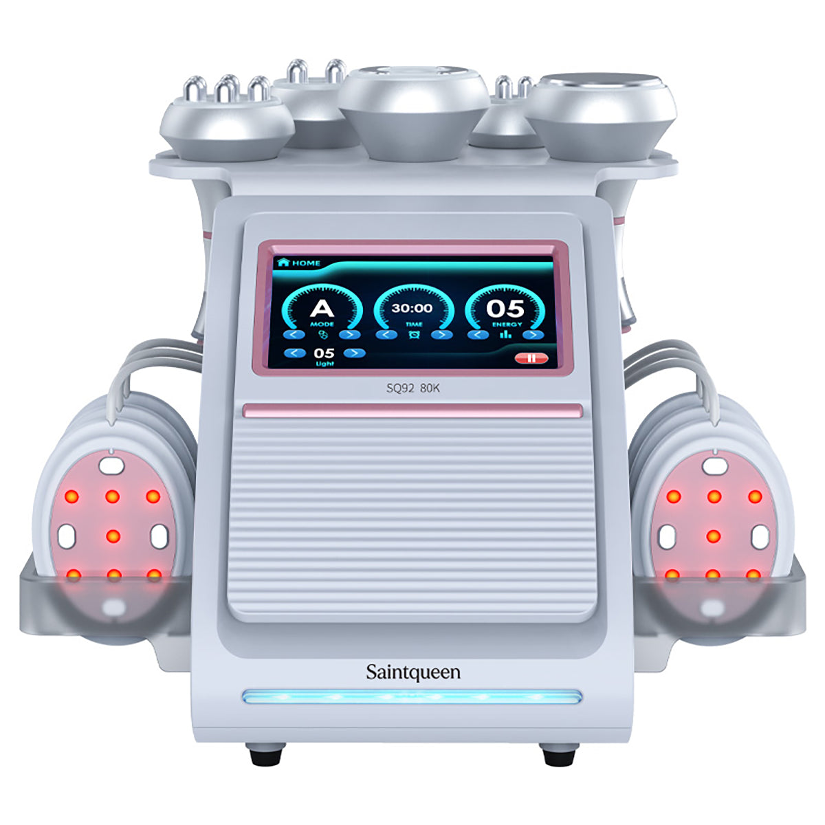 SQ92B Pro | Equipo de cavitación 80K 6 en 1 con RF multipolar y masaje de vacío