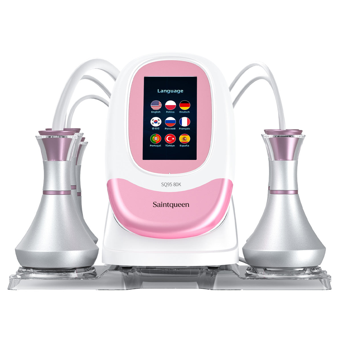 SQ95A Pro | Equipo de cavitación 80K 5 en 1 con RF multipolar y masaje de vacío