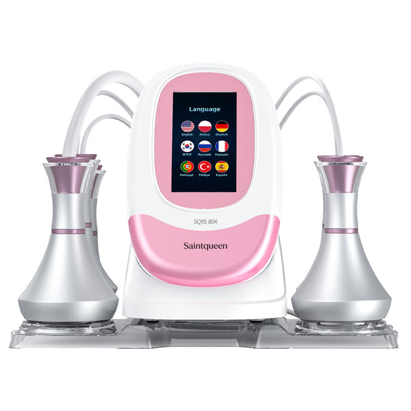 SQ95A Pro | Equipo de cavitación 80K 5 en 1 con RF multipolar y masaje de vacío