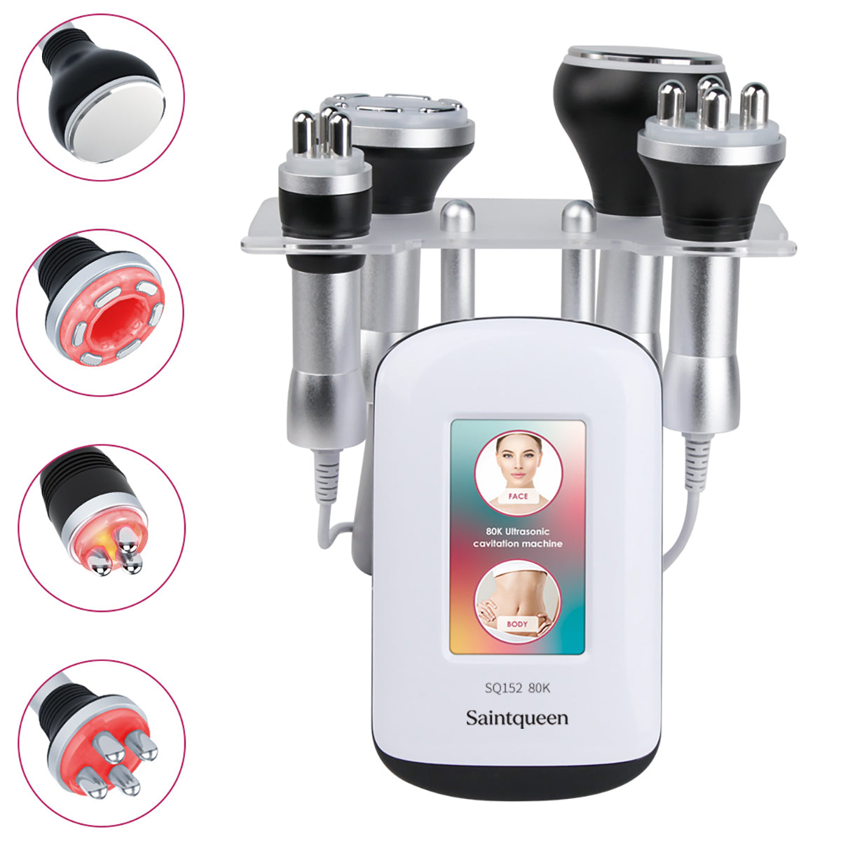 SQ152 Basic | Equipo de cavitación 80K 4 en 1 con RF multipolar y masaje de vacío
