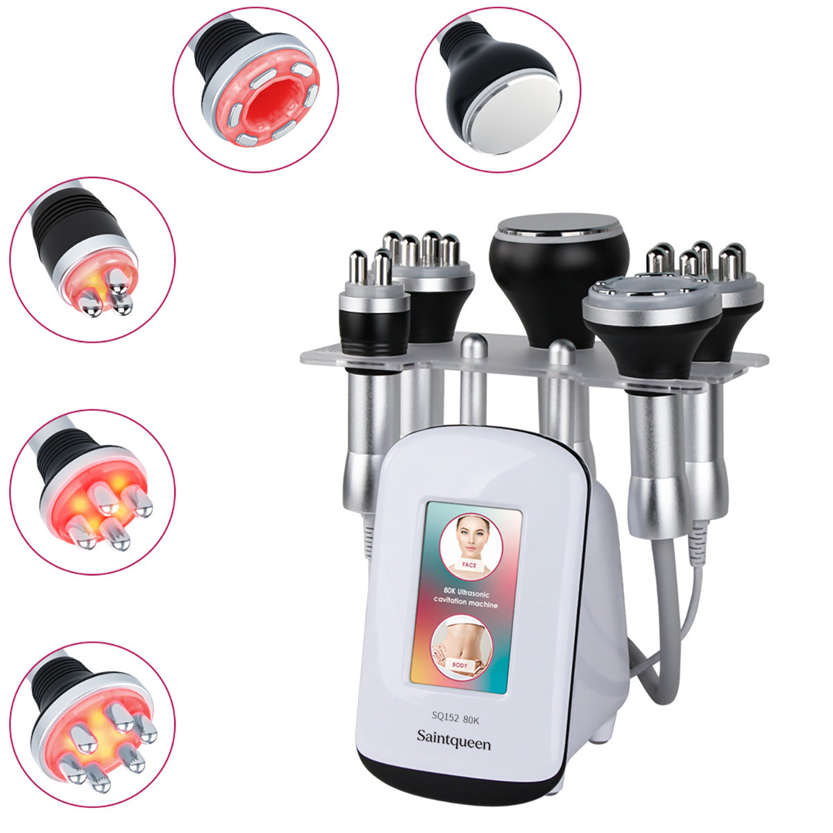 SQ152 Pro | Equipo de cavitación 80K 5 en 1 con RF multipolar Imagen principal del producto