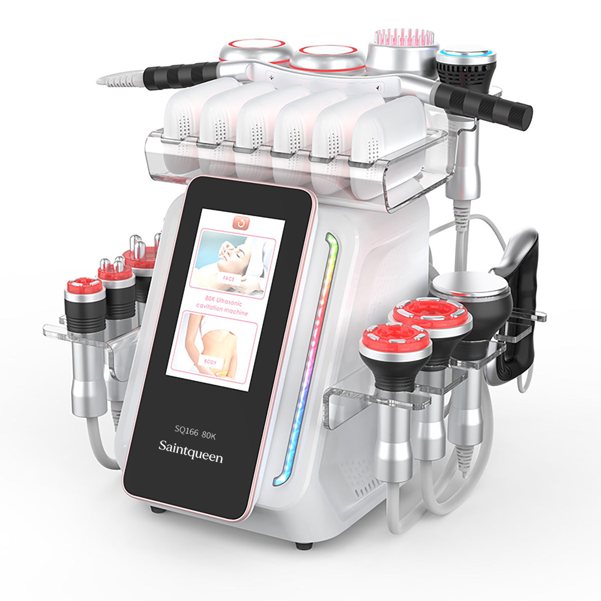 SQ166 Ultra | Equipo de cavitación 80K con RF multipolar y masaje de vacío
